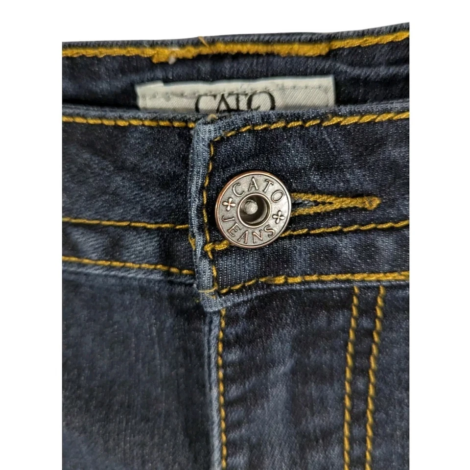 Pantalones capri cargo Cato para mujer Y2K bolsillos jeans talla 6 azul vaquero 30,5x17 Foto 4 de 4