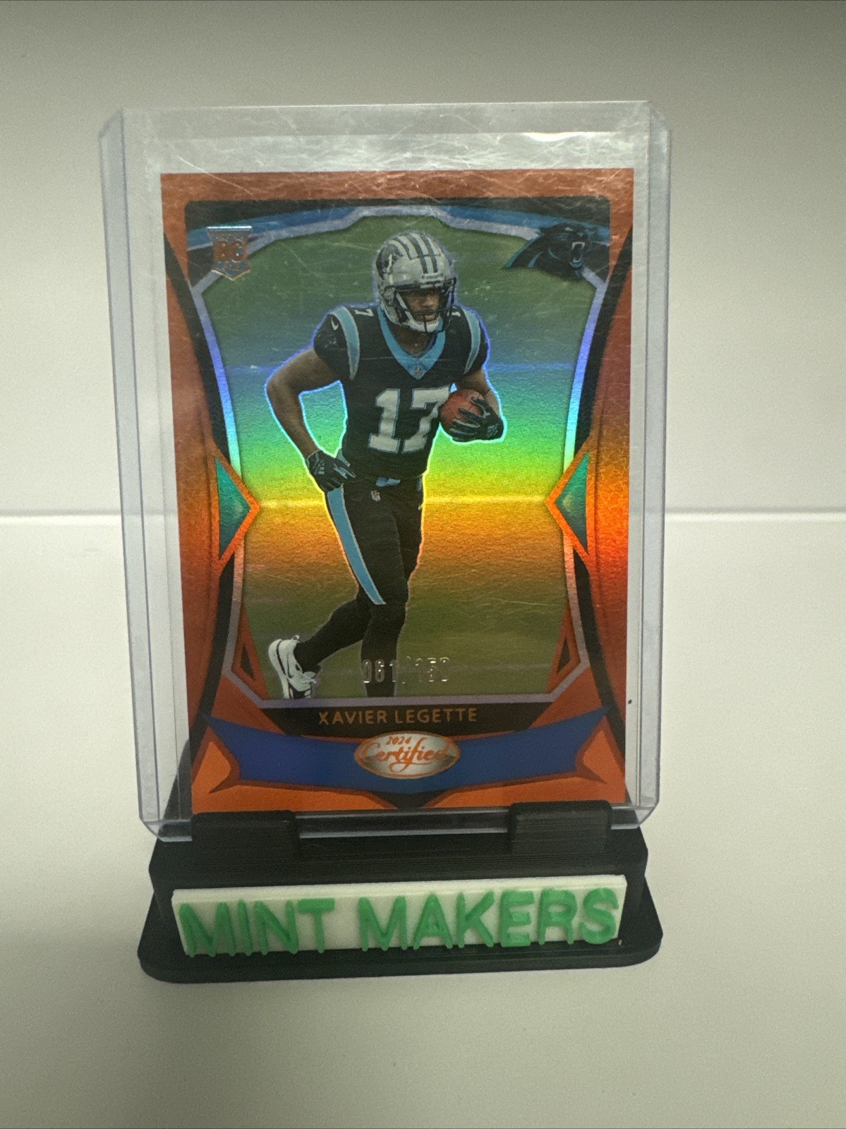 2024 Panini Certified - Rookies Xavier Legette #123 Mirror Orange /150 (RC)
