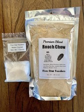 Premium Roach  Cricket Chow Combo - 1 lb. Roach Food  1 oz. Water Crystals