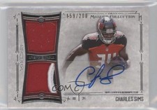 2014 Museum Collection Signature Swatches Dual Relics /200 Charles Sims Auto 1i3
