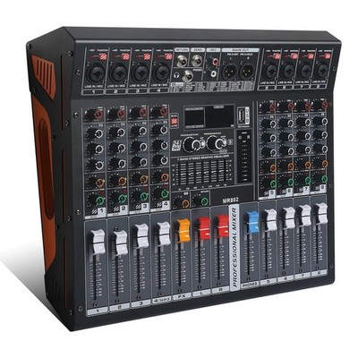 Audio Mixer 8 Channel - 48V Phantom Power - 99 DSP FX Reverb Delay Effect