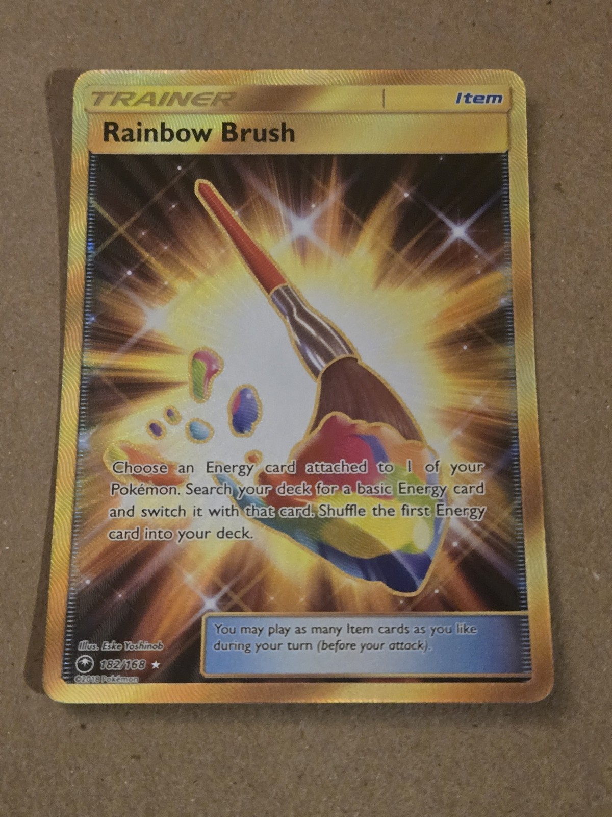 Rainbow Brush (Secret) Secret Rare SM - Celestial Storm 182/168 Pokémon TCG