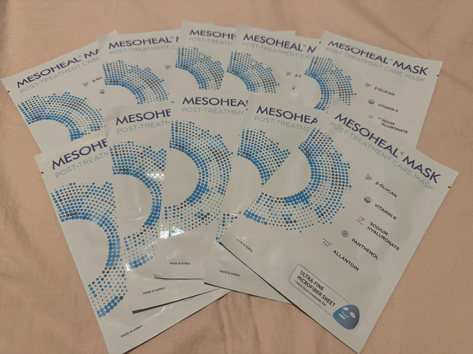 10 X Mesotherapy MESOHEAL Microneedle Post-treatment Healing Skincare Mask