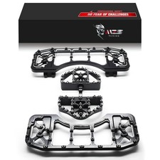 Motorcycle Floorboards Passenger Driver Footboards Wide Foot Pegs Board Black