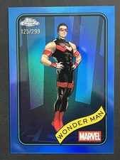 2025 Topps Chrome Marvel Wonder Man 100 Blue Refractor 125/299 NM Card