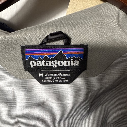 Patagonia H2NO Raincoat Women’s Size M Zip Hooded Blue Waterproof Maui Jim - Picture 11 of 13