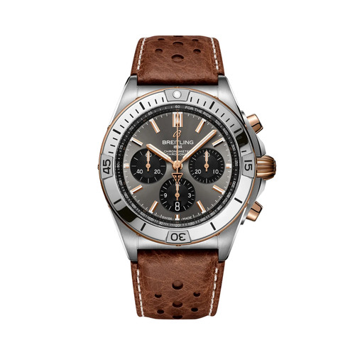 Breitling Chronomat B01 42mm Triumph 18K Rose Gold Two Tone Watch TB0134101M1X1