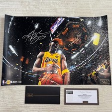 Kobe Bryant Panini Los Angeles Lakers podpisany plakat 5x czytaj mistrza NBA