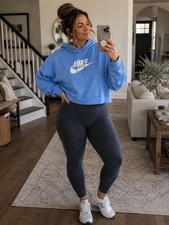 Nike Sportswear Club Fleece Women's Oversized Cropped Momcore Hoodie, Size XL