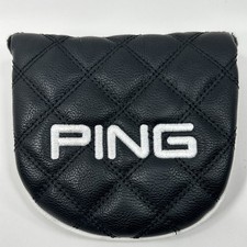 Ping Black White Mallet Putter Headcover Preowned Condition Magnetic Closure