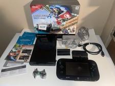 Nintendo Wii U Deluxe 32GB Mario Kart 8 Bundle Console GamePad Tested w Cables