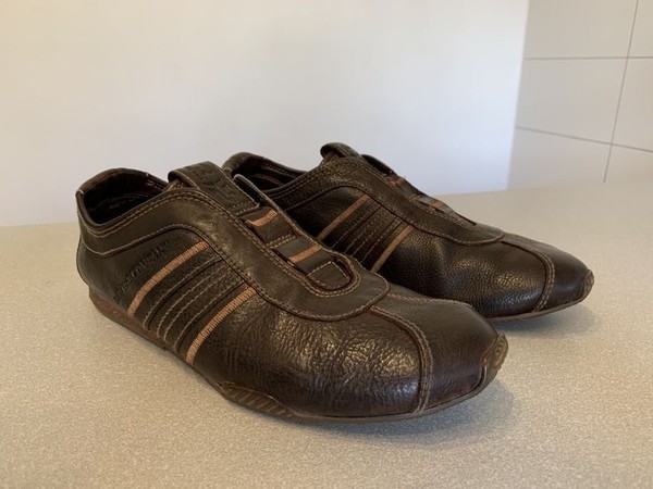 Men Frye Loafers Brown Leather 42