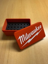 Milwaukee Bit Box - 4.75 in 3D Printed Container Fits 21 Drill Bits  Accesories