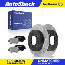 Rear Drilled Slotted Brake Rotors Ceramic Pads for Hyundai Tucson 2.0L