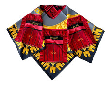 Vintage Celine Paris Arc de Triomphe Silk Scarf 34  