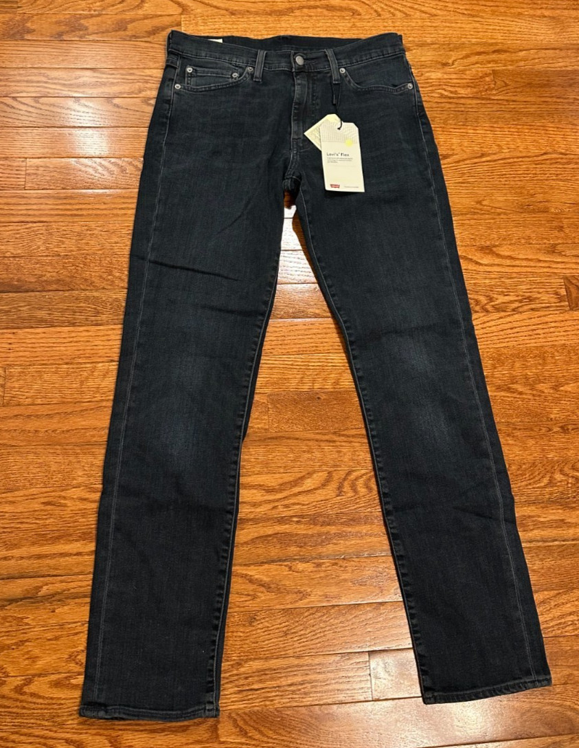 S 33x32 Dark Gray Wash Denim Stretch Casual