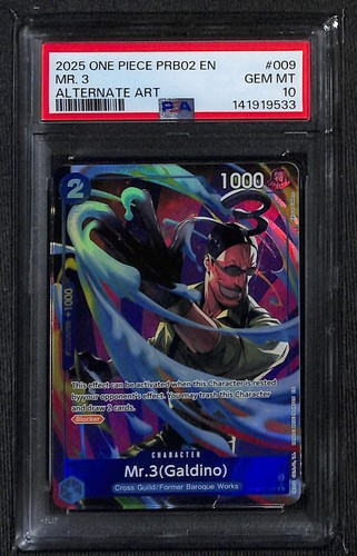 Mr.3(Galdino) (Alternate Art) graded PSA 10 for sale on eBay