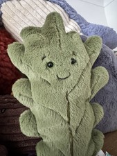 Jellycat Little Woodland Oak Leaf Small Green Tags BNWT very rare retired NEW 