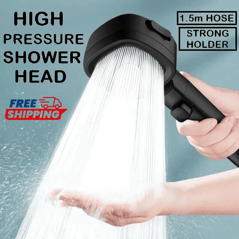 High Pressure Shower Head with 3 Adjustable Modes Water Saving Filter Sprayer