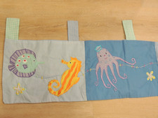 Kidsline Sea Life Window Valance Fish Seahorse Octopus Turtle Crab Tab Top