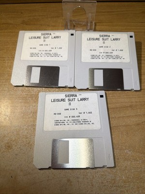 Leisure Suit Larry II Sierra 1987 MS-DOS Floppy Discs