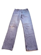 Mens Levis 505 Jeans Straight Leg Blue Denim Fits 34x32 Made In USA Vintage