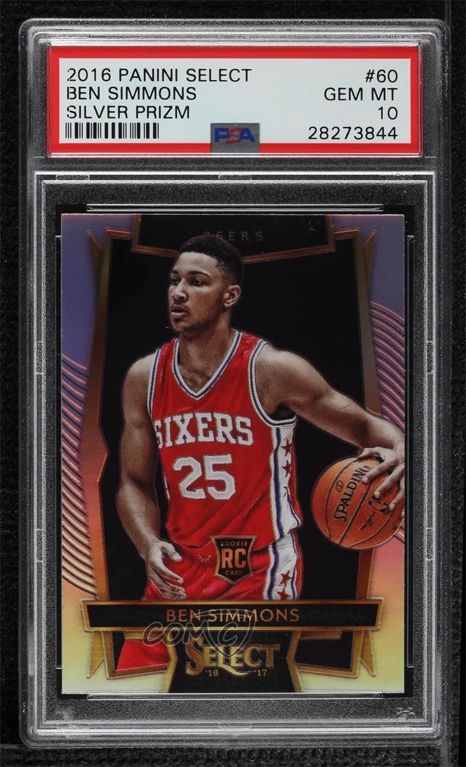 2016-17 Panini Select Concourse Silver Prizm Ben Simmons #60 PSA 10 GEM MT b8h