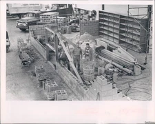 1992 Factory Construction Workers Building Material Photo 8X10