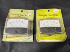 2 Radio Shack Micronta Panel Meters 0-1 Milliamp and 0-50 microamps