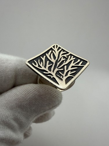 Vintage Sterling Silber Ring 925 Ukraine Modernist Design, Größe 8,75, 7,62 g - Bild 7 von 15