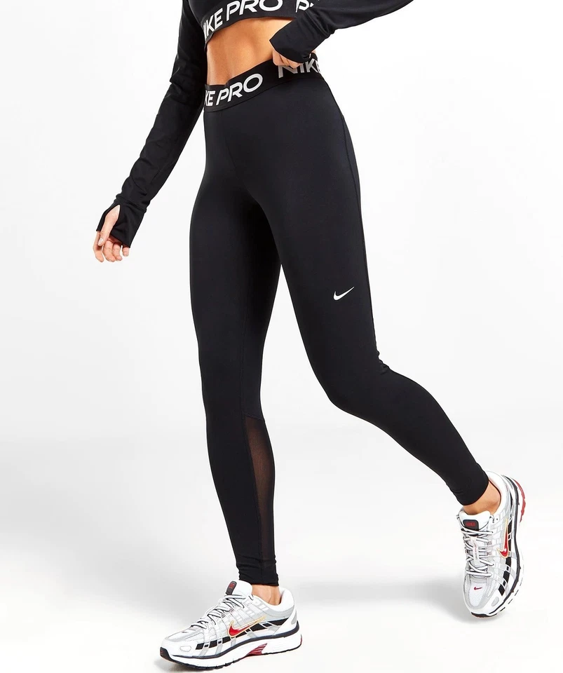 Nike Pro Girls Kids Leggings 8 to 17 Age Skinny Black Colour Sports Activewears - Image 3 of 4