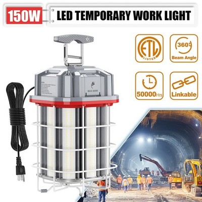 150W LED Temporary Work Light Linkable Construction Jobsite High Bay Fixture ETL