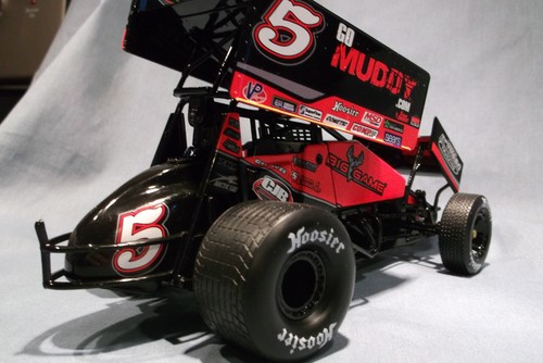 RARE 2017 DAVID GRAVEL # 5 GO MUDDY KNOXVILLE SPRINT CAR 1:18 R&R 181468 ACME - Picture 6 of 11