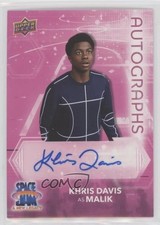 2021 Upper Deck Space Jam A New Legacy Pink Signatures Khris Davis as Malik Auto