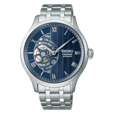 Seiko Presage SARY253 Japanese Garden Skeleton Automatic Navy Men s Watch New