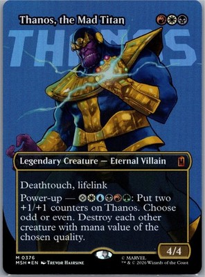 Thanos, the Mad Titan (Borderless) (0367) 376 Marvel: The Gathering Foil NM