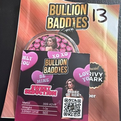 Bullion Baddies 1 oz .999 Fine Copper Round Betty Ross Set Sweet Seduction Rare