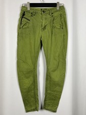 DIESEL Blck Gold Denim Green Women's Slim Tapered Jeans Size 25