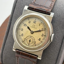 Omega Prewar Small Second Watch 35mm Men's Mechanical Vintage Used