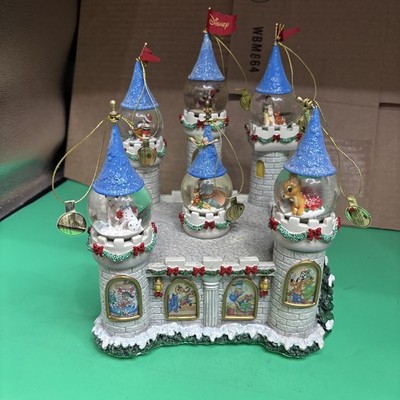 Bradford Exchange Disney Christmas Castle Snow Globe Set Rare | eBay