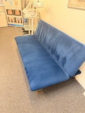 Royal Blue Sofa Velvet Three Seater - From Habitat