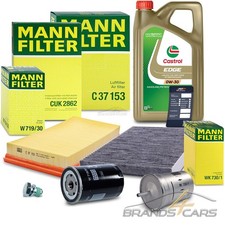 MANN-FILTER INSPEKTIONSPAKET+5L CASTROL EDGE 0W-30 FÜR AUDI TT 8N 1.8 BJ 01-06
