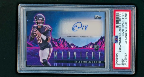 2024 Topps Midnight Caleb Williams RC Auto PSA 9