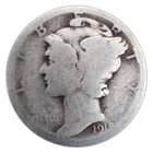 1918-S Mercury Dime AG About Good 90% Silver