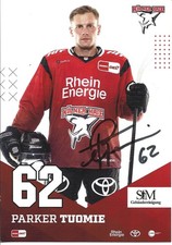 PARKER TUOMIE-EISHOCKEY-DEUTSCHLAND-OLYMPIA  26-K&Ouml;LNER HAIE-AUTOGRAMMKARTE-NEU