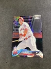 2018 Topps Chrome Prism Refractor Mike Trout Baseball Card #100 Angels