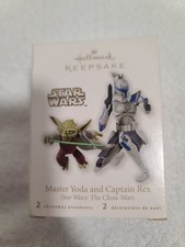 NEW Star Wars Master Yoda and Captain Rex Hallmark Keepsake Ornaments