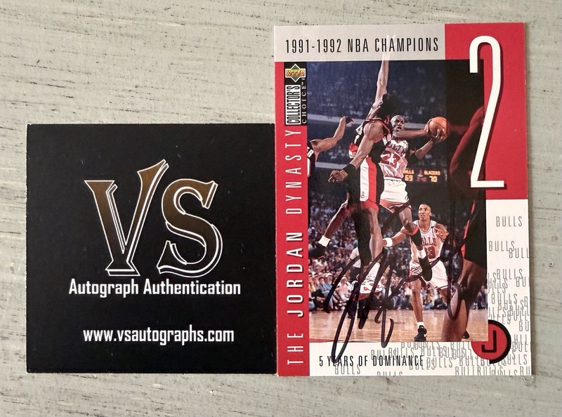 Michael Jordan Signed Autograph Card With Coa 