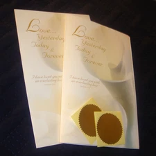 #2 Two DIY Blank Keepsakes " LOVE YESTERDAY & FOREVER " Marriage Certificates