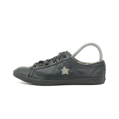 Converse Damen One Star Sneaker Schwarz Leder Low Top Komfort-Innensohle EU 36